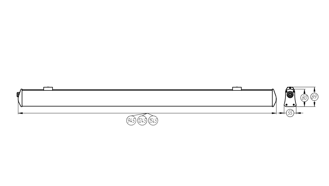 Светильник пылевлагозащищенный FG 55 55W 5000K Faros